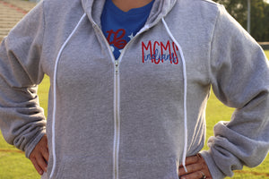 School Initial / Mascot Zip up hoodie