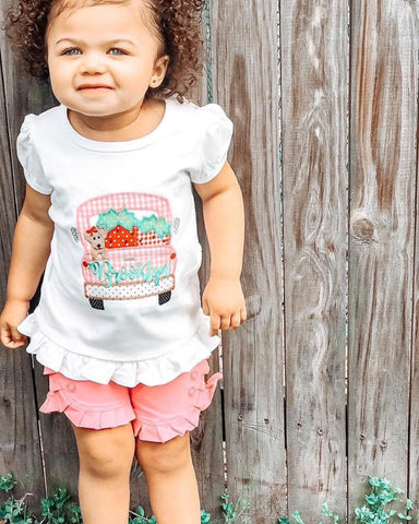 Strawberry Pup Truck Tee